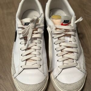 Nike White and Gray Women's Sneakers